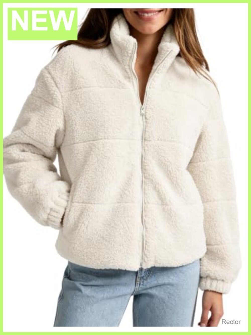 Womens Sherpa Fleece Jacket Zip Up Warm Winter Coat